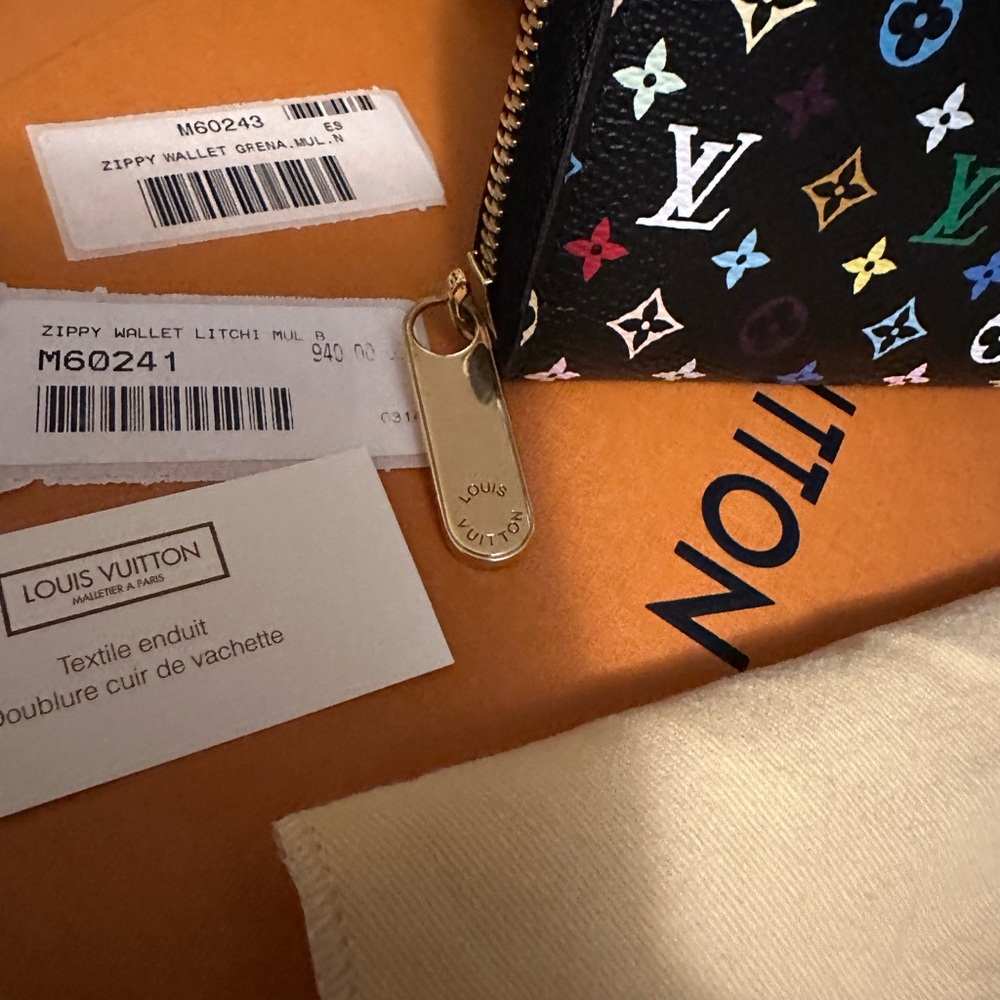 Louis Vuitton Black Multicolor Zippy Wallet - Picture 4 of 6
